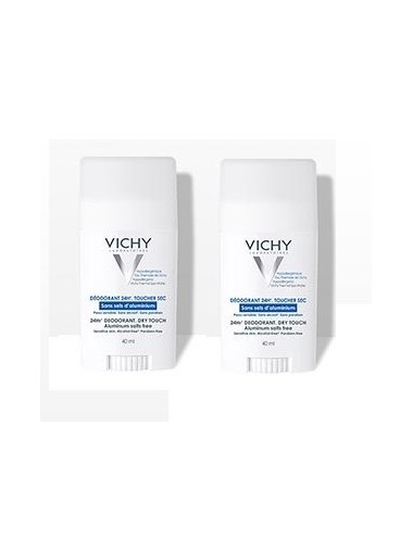 Vichy LOT*2 Déodorant 24H actif anti-odeur d'origine naturelle - Stick