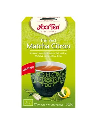 Yogi Tea Infusion Bio Thé Vert Matcha Citron 17 Sachets