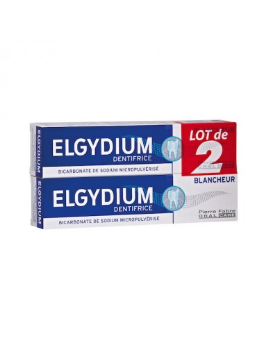Elgydium dentifrice blancheur Lot de 2 x 75ml