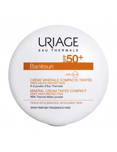 Uriage Bariésun - Crème Minérale Compacte Teintée Dorée SPF50+ - Boîtier 10g