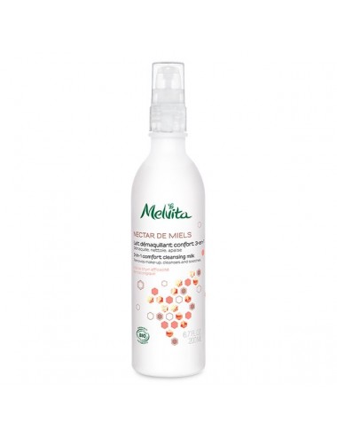 Melvita Nectar de Miels Lait Démaquillant Confort 3-en-1 Bio 200 ml