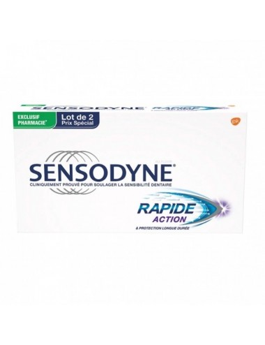 Sensodyne Rapide et Protection Longue Durée Lot de 2 x 75 ml