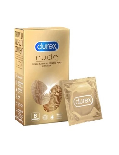 Durex Nude Sensation Peau contre Peau 8 préservatifs