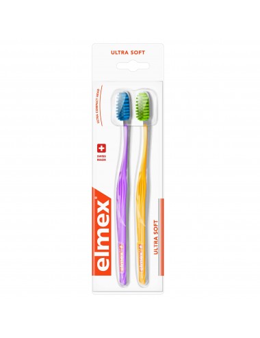 Elmex Lot Brosse à dents Anti-Caries Ultrasoft - x2
