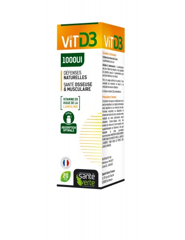 Santé Verte Vitamine D3 1000Ui 20ml