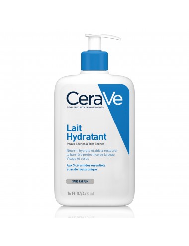CeraVe Lait Hydratant visage et corps pour les peaux sèches à très sèches 473 ml
