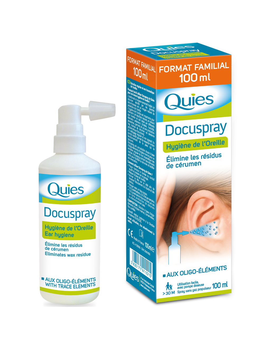 Spray Auriculaire Doculyse Quies 30ml Anti Bouchon de Cérumen - Audilo