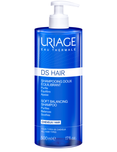 Uriage DS Hair - Shampooing Doux Équilibrant - Flacon 500ml