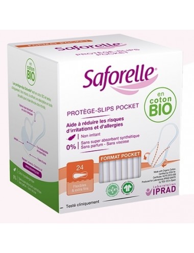 Saforelle Coton Protect Protège Slips Pocket x24