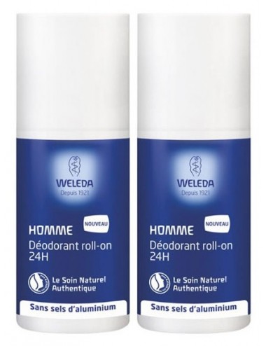 Weleda Duo Déodorant Roll-on 24H Homme 100ml