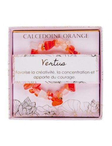 Coffret Bracelet Calcedoine Orange