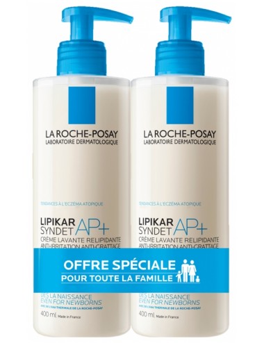 La Roche Posay Lipikar Syndet AP+ Lot de 2 x 400ml