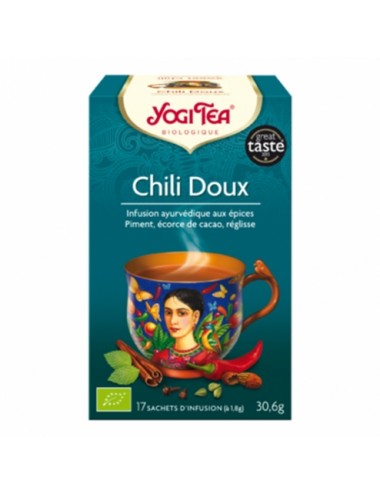 Yogi Tea Chili Doux Infusion Ayurvédique Bio 17 Sachets