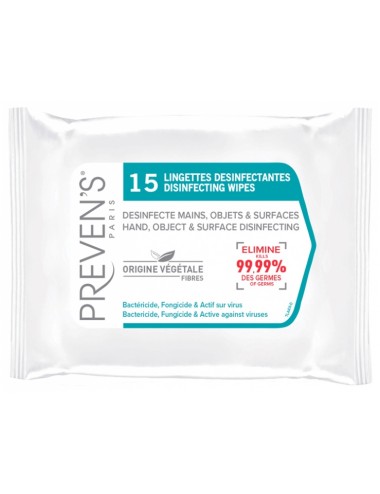 Preven's Lingettes Désinfectantes - 15 Lingettes