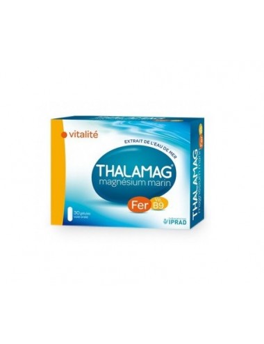 Thalamag Magnésium Marin Vitalité Fer B9 30 Gélules