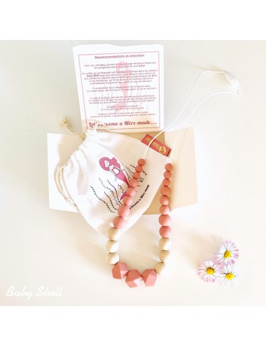Baby Shell Collier d'Allaitement Bo.Aime Rose Wood