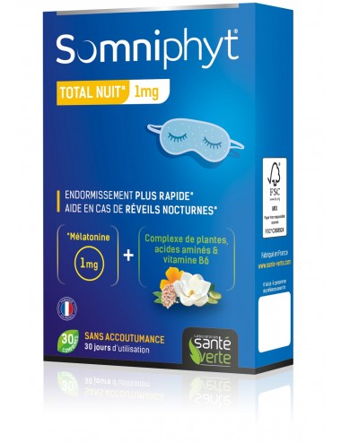 Santé Verte Somniphyt Total Nuit 1 mg 30 Comprimés