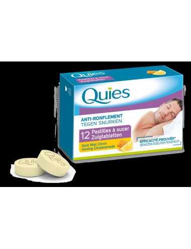 QUIES ANTI-RONFLEMENT Pastille à Sucer Goût Miel Citron - 12