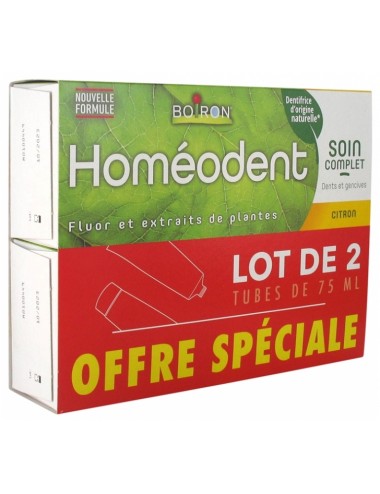 Boiron Homéodent Soin Complet Anis Dentifrice 75ml  - Lot de 2