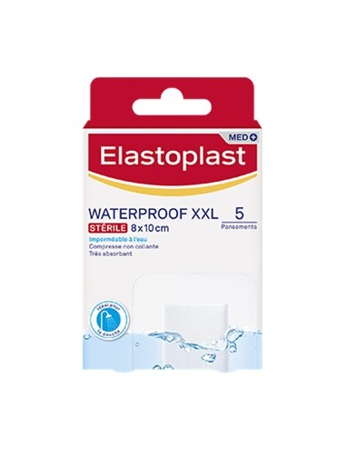 Elastoplast Waterproof XXL - Boite de 5 pansements de 10 x 8 cm