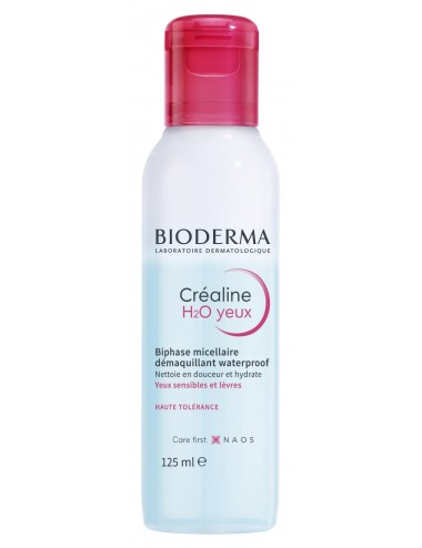 Bioderma Créaline H2O Yeux Biphase Micellaire Démaquillant waterproof 125ml