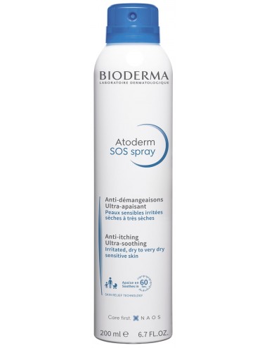 Bioderma Atoderm Sos Spray Anti démangeaison peau sensible 200ml