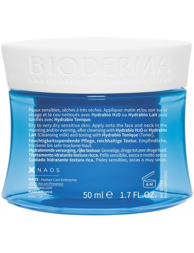 Bioderma Hydrabio Crème Hydratante Visage peau sensible 50ml