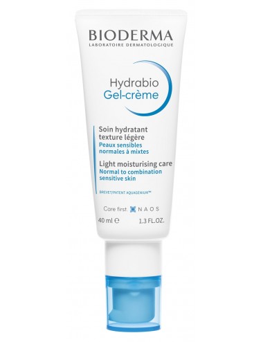 Bioderma Hydrabio Gel-Crème Hydratant Visage peaux sensibles déshydratées 40ml