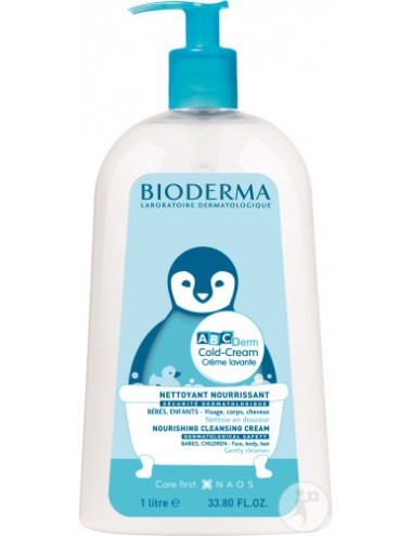 Bioderma ABCDerm Cold-Cream Crème lavante nourrissante bébés et enfants 1L