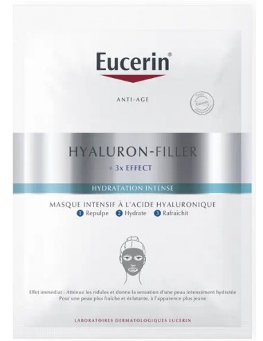 Eucerin Hyaluron-Filler+ 3x Effect - Masque Intensif à L'Acide Hyaluronique - 1 masque