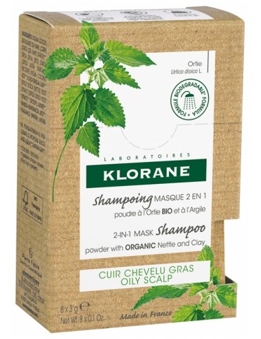 Klorane Shampoing Masque à la poudre d'Ortie BIO 24g