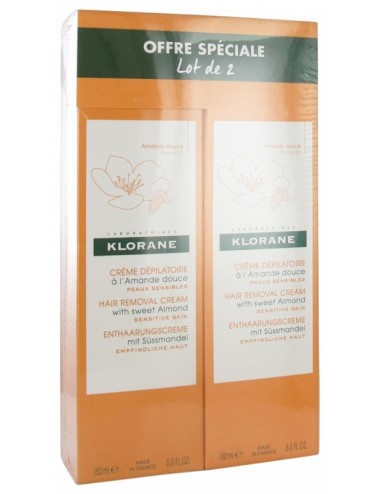 Klorane Crème Dépilatoire Douce Lot de 2x150ml
