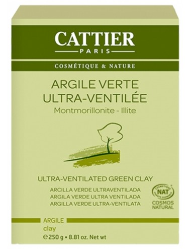Cattier Argile verte utlra-ventilée 250g en poudre