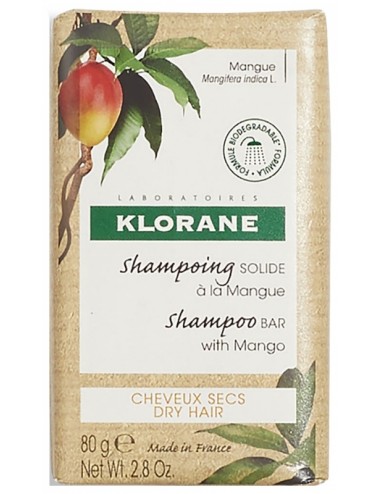 Klorane Shampoing solide à la Mangue 80gr