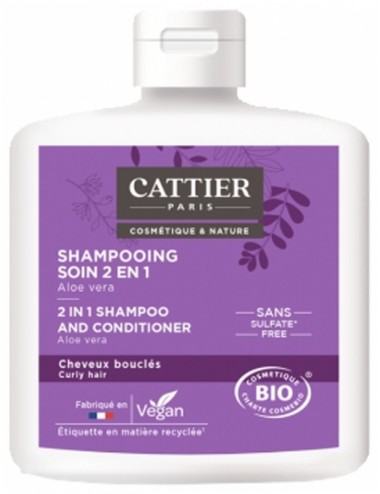 Cattier Shampoing Soin 2en1 Aloe Vera Bio 250ml