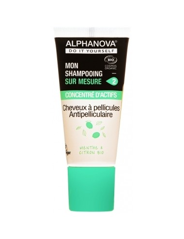 Alphanova DIY Mon Shampoing Sur Mesure Concentré d'Actifs Cheveux à Pellicules Antipelliculaire Bio 20ml