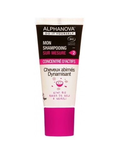 Alphanova DIY Mon Shampoing Sur Mesure Concentré d'Actifs Cheveux Abimés Dynamisant Bio 20ml