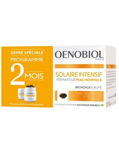 Oenobiol Solaire Intensif Préparateur Peau Normale 2x30 capsules