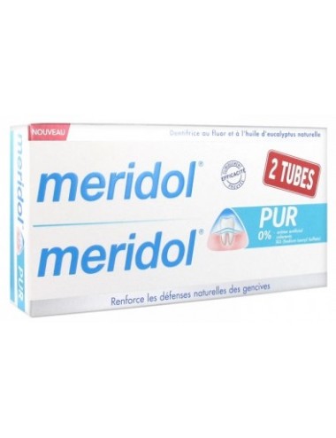 Meridol Dentifrice Pur Lot de 2 x 75ml