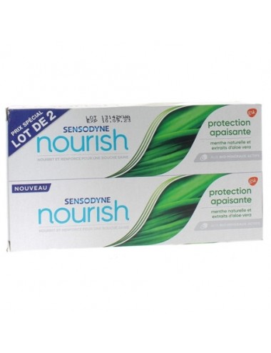 Sensodyne Nourish Dentifrice protection apaisante - Lot de 2 x 75ml