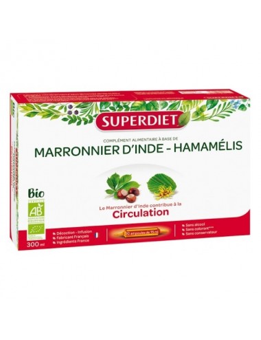 Superdiet Marronnier d'Inde - Hamamelis Bio 20 ampoules