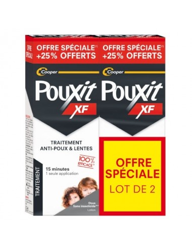 Pouxit Extra Fort Lotion Anti-Poux 2 x 200ml + 50ml Offert