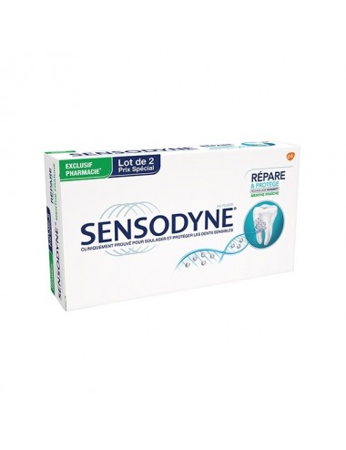 Sensodyne Dentifrice Répare et Protége Menthe Fraiche Lot de 2 x 75ml