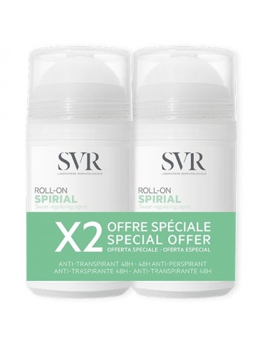 SVR Spirial Roll-On Anti-Transpirant Intense Lot de 2 x 50ml
