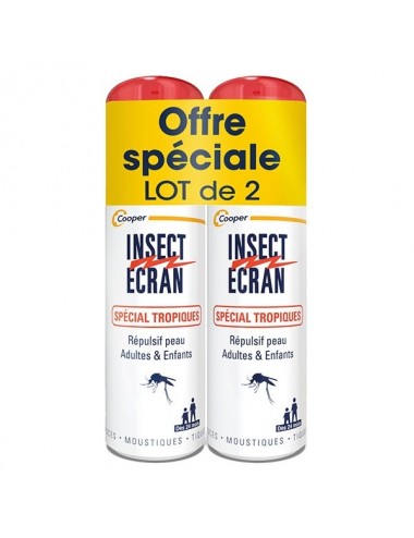 Insect Ecran Anti-Moustiques Spray Spécial Tropiques Lot de 2 x 75ml