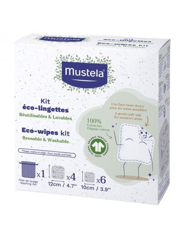 Mustela Kit Eco-Lingettes 10 unités + 1 Filet de Lavage