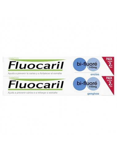 Fluocaril Cosmétique Bi-Fluoré 145mg Dentifrice Gencives Menthe Lot de 2 x 75ml