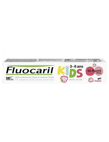 Fluocaril Kids 3-6 ans Dentifrice Gel Fraise 50ml