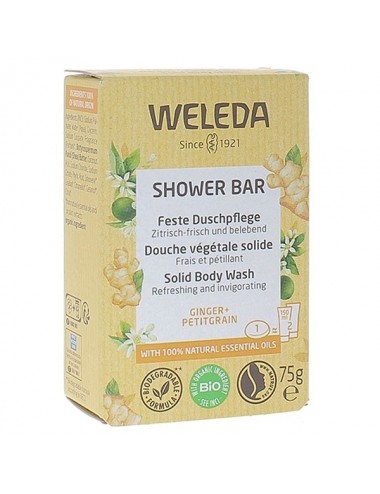Weleda Shower Bar Douche Végétale Solide Ginger & Petitgrain Bio 75g