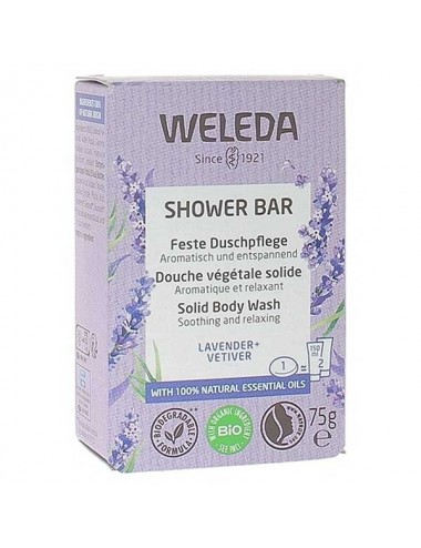 Weleda Shower Bar Douche Végétale Solide Lavander & Vétivier Bio 75g